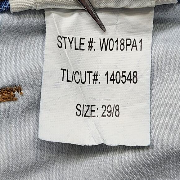 Whetherly Jeans Womens 29/8 Blue Brandon Distressed High Rise Ankle Straight Leg - Picture 9 of 15